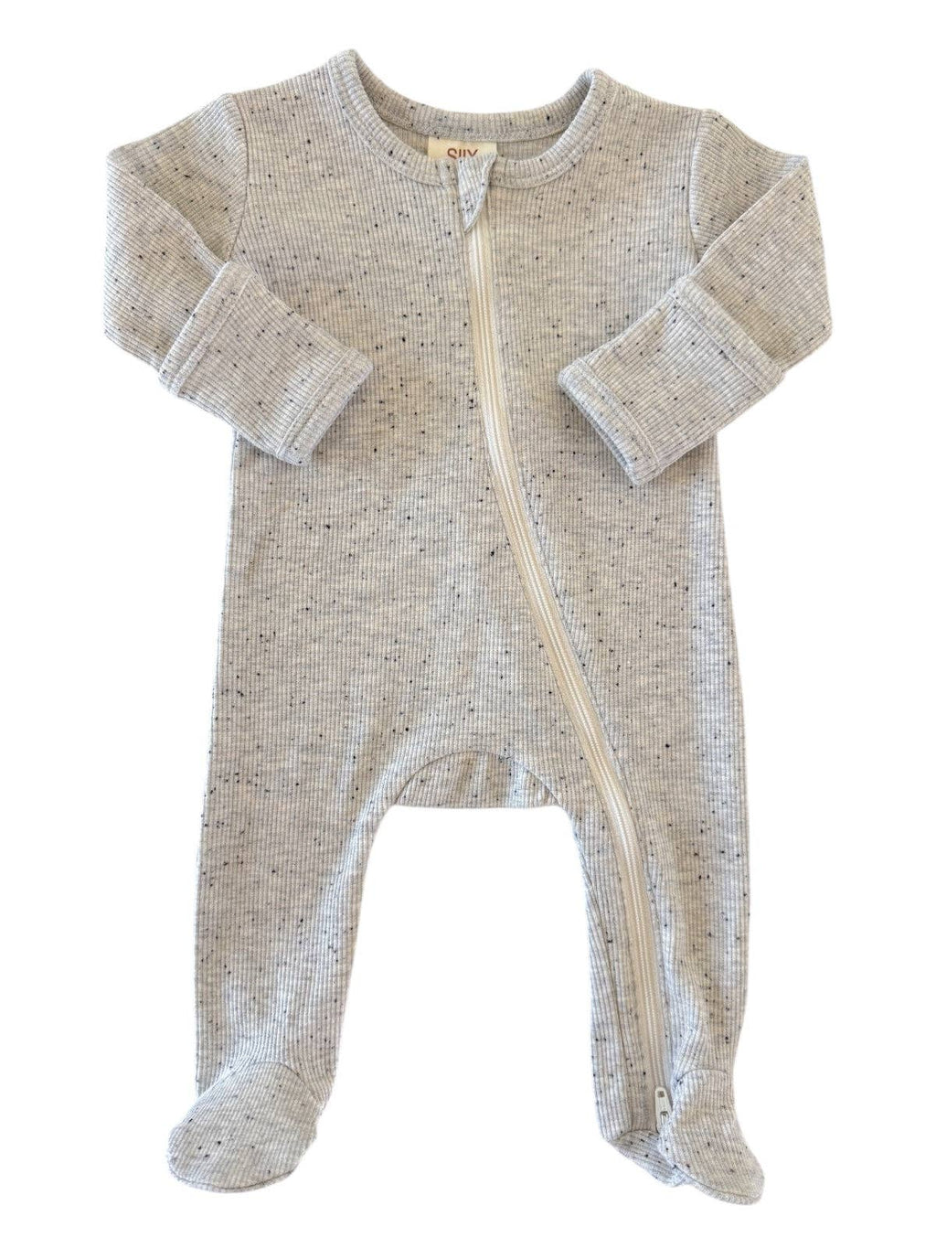 Heather Speckle / 2-Way Zip Footie