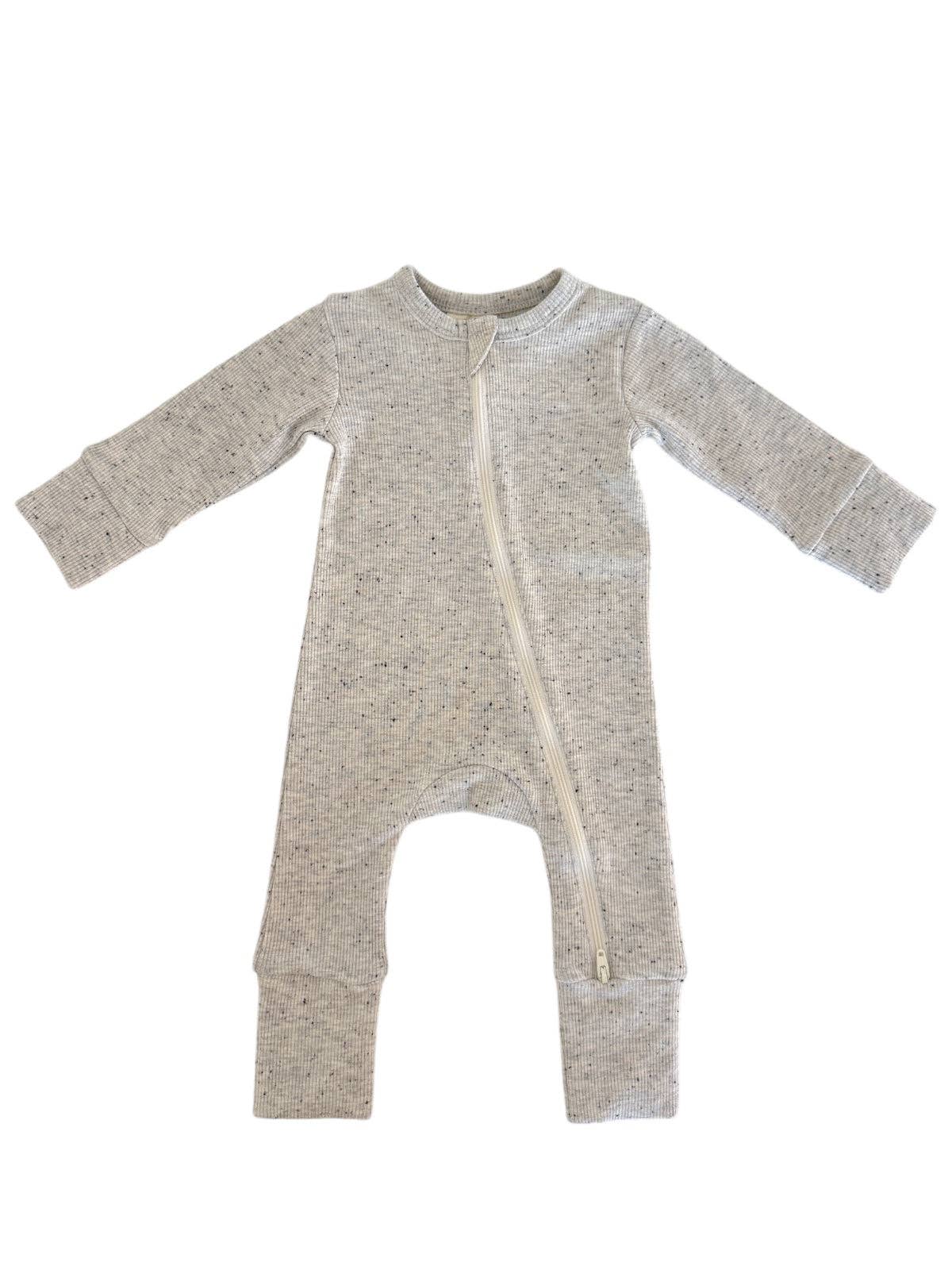 Heather Speckle / 2-Way Zip Romper